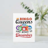 Bingo Verjaardag Bingo Koninginnen Zijn Geboren in Briefkaart (Staand voorkant)