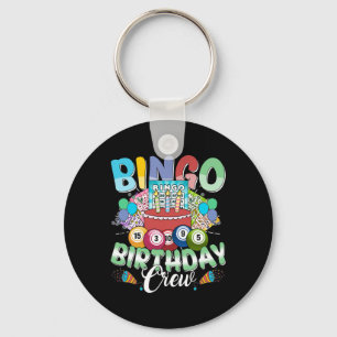 Bingo Verjaardag Crew Bingo Speler Vintage Kerstmi Sleutelhanger