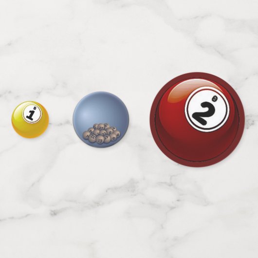 BINGO verjaardagsfeest Confetti (Voorkanten)