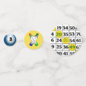 BINGO verjaardagsfeest Confetti (Achterkanten)