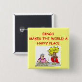 bingo vierkante button 5,1 cm (Voorkant /achterkant)