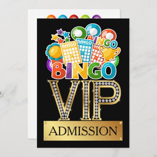 Bingo VIP Uitnodiging (Voorkant / Achterkant)