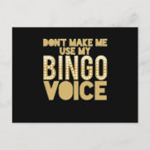 Bingo Voice Lucky Game Player Gambling Gift Briefkaart (Voorkant)