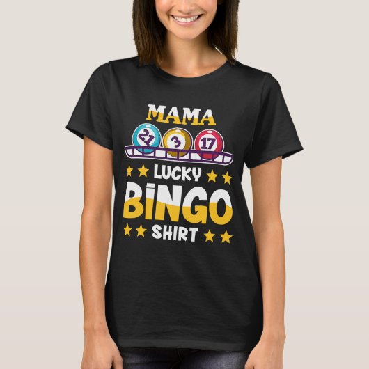 Bingo voor mama Lucky Bingo T-shirt (Voorkant)