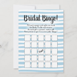 Bingo Vrijgezellenfeest Game Blue White Kaart