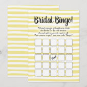 Bingo Vrijgezellenfeest Game Yellow White Kaart (Voorkant / Achterkant)