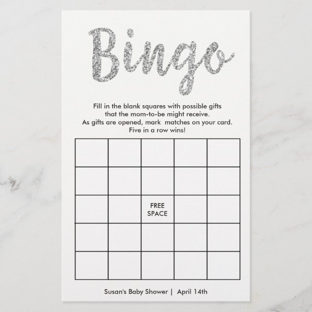 Bingo-Wat in Uw Kust, 2 Zilveren Kaart (Voorkant)