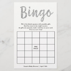 Bingo-Wat zit er in je tas, 2-zijdige zilveren kaa