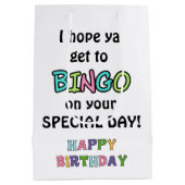 Bingo wenst je Birthday middelgrote cadeau tas Medium Cadeauzakje (Achterkant)