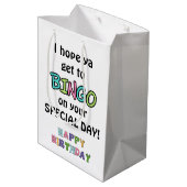 Bingo wenst je Birthday middelgrote cadeau tas Medium Cadeauzakje (Achterkant Gekanteld)