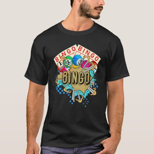 Bingo Winner Lottery Bingo Player Lotto Gambling B T-shirt (Voorkant)