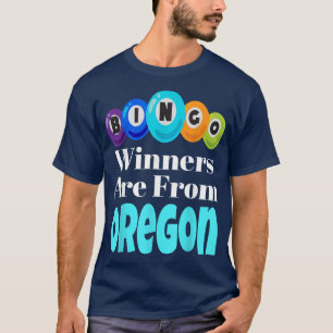 Bingo Winners zijn van Oregon Funny Game Night Bin T-shirt