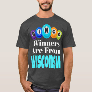 Bingo Winners zijn van Wisconsin Funny Game Night T-shirt