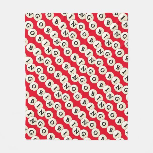 Bingo word art fleece deken (Voorkant)