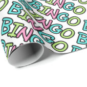 Bingo word art wrapping paper cadeaupapier (Rol Hoek)