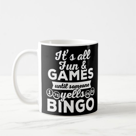 Bingo Yells Funny Bingo Caller Outfit Bingo Playe Koffiemok (Links)