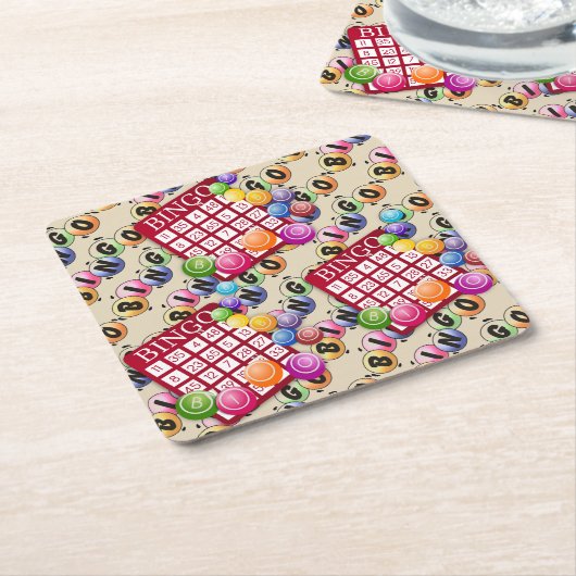 bingofeest kartonnen onderzetters (Schuin)