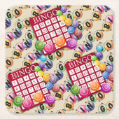 bingofeest kartonnen onderzetters (Voorkant)