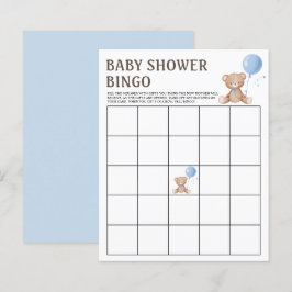 bingogame | Teddy Bear Boy Baby shower Spelletjes