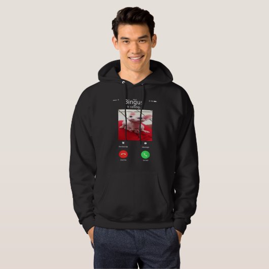 Bingus is Calling Big Cat Meme Hoodie (Voorkant volledig)