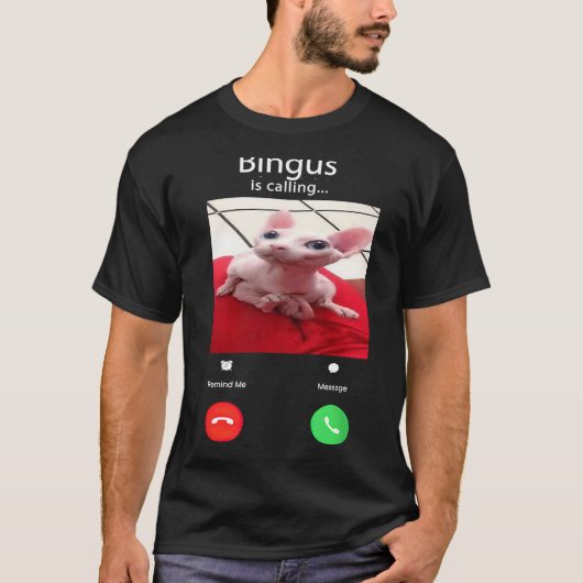 Bingus noemt Big Cat Meme T-shirt (Voorkant)