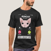 Bingus noemt me mijn vermoeide haarloze sfinx t-shirt (Voorkant)