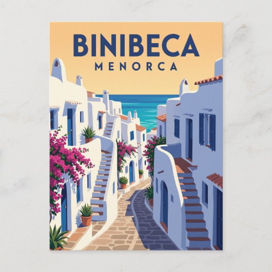 Binibeca Vell Spanje Briefkaart (Voorkant)