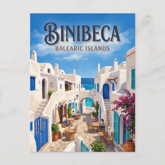 Binibeca Vell Spanje Briefkaart (Voorkant)