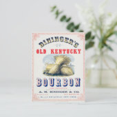 Bininger's Old Kentucky Bourbon 1849 Reserve. Briefkaart (Staand voorkant)