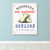 Bininger's Old Kentucky Bourbon 1849 Reserve. Canvas Afdruk (Insitu (Houten vloer))