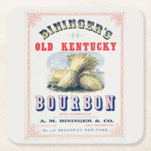 Bininger's Old Kentucky Bourbon 1849 Reserve. Kartonnen Onderzetters