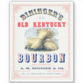 Bininger's Old Kentucky Bourbon 1849 Reserve. Sticker (Voorkant)