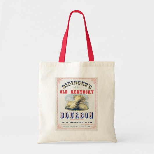 Bininger's Old Kentucky Bourbon 1849 Reserve. Tote Bag (Voorkant)