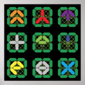 Binnen 2097 F5000 League Weapon Symbols Poster (Voorkant)