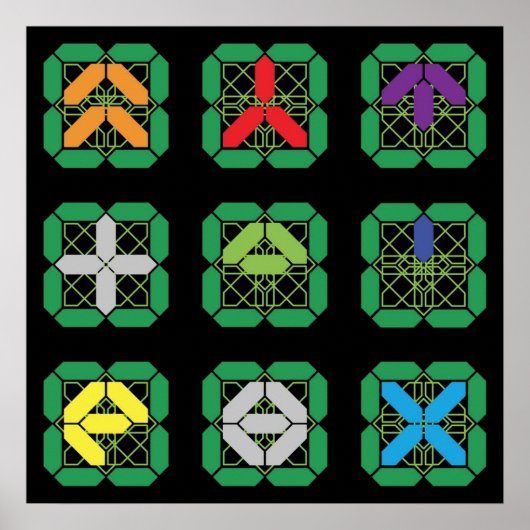 Binnen 2097 F5000 League Weapon Symbols Poster (Voorkant)