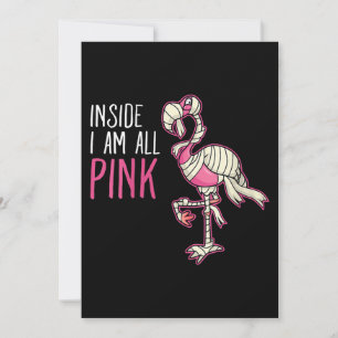 Binnen ben ik allemaal roze flamingo Funny Flami Save The Date