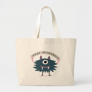 BINNEN BEN IK VRIENDELIJK MONSTER DIY NAME Tas