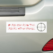 Binnen bereik bumpersticker (Op auto)