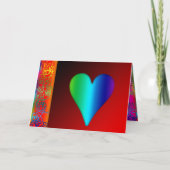 Binnen Buiten Hart Valentijn Groet C Feestdagen Kaart (Voorkant)