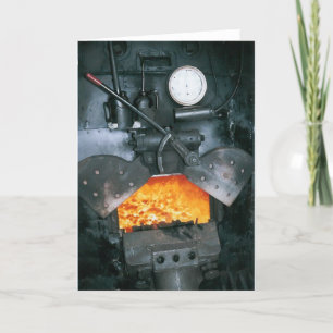 Binnen de Cabine van een Locomotief van de Stoom Kaart