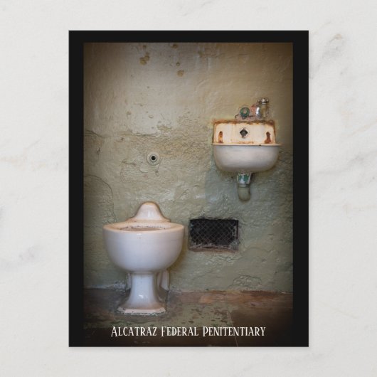 Binnen de cel in de gevangenis van The Rock, Alcat Briefkaart (Voorkant)