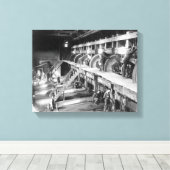 Binnen de goudmolen van de Deadwood Terra Gold Sta Canvas Afdruk (Insitu (Houten vloer))