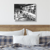 Binnen de goudmolen van de Deadwood Terra Gold Sta Canvas Afdruk (Insitu (Slaapkamer))