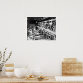 Binnen de goudmolen van de Deadwood Terra Gold Sta Poster (Keuken)