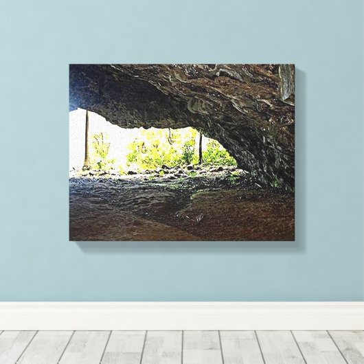Binnen de grot foto gemaakt als een canvas afdruk (Insitu (Houten vloer))