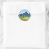 Binnen de heuvel ronde sticker (Tas)