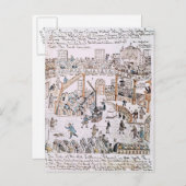 Binnen de Oude Lutheran Kerk, York County, 1800 Briefkaart (Voorkant / Achterkant)