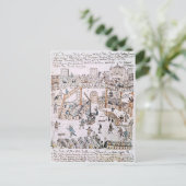 Binnen de Oude Lutheran Kerk, York County, 1800 Briefkaart (Staand voorkant)