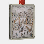 Binnen de Oude Lutheran Kerk, York County, 1800 Metalen Ornament (Rechts)