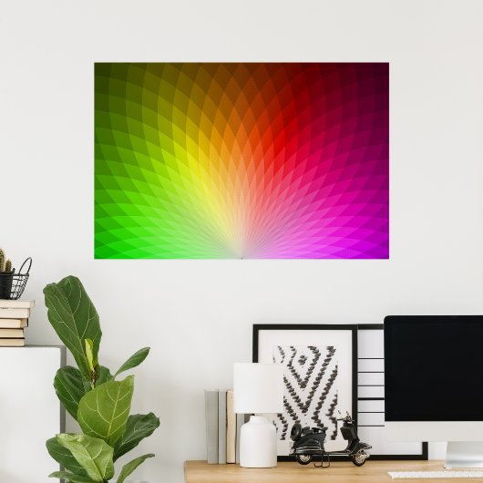 Binnen de regenboog (kleur 2) poster (Thuiskantoor)